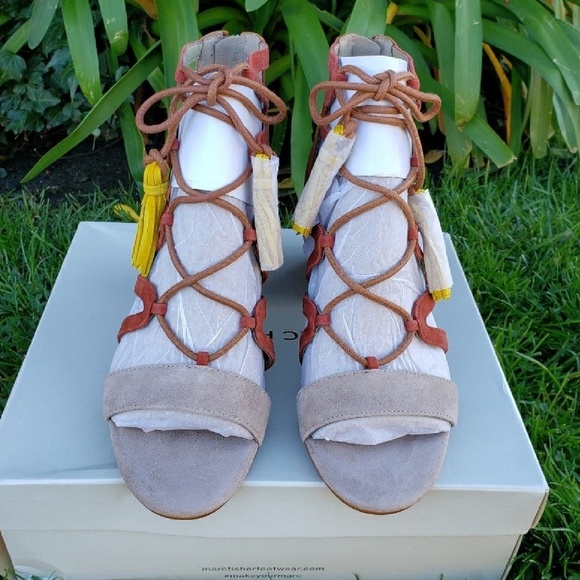 Sassy Marc Fisher Gilly Lace-Up Sandals - Picture 7 of 7